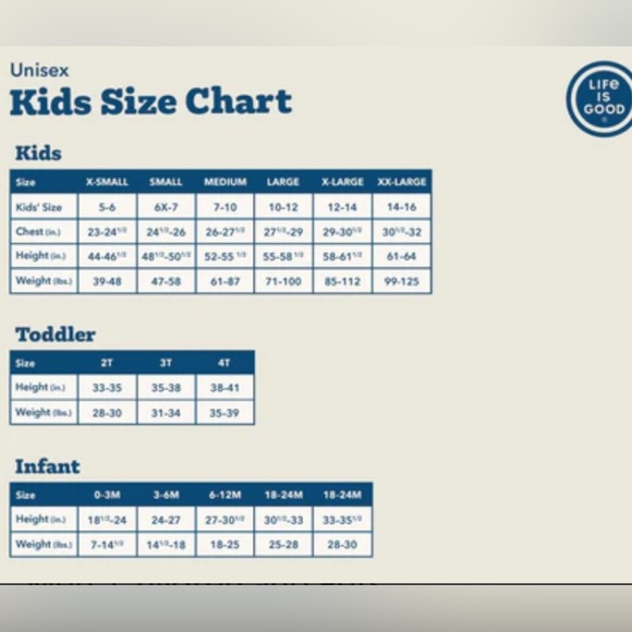 Life Is Good Child Unisex Navy Blue Happy FryDay Graphic Tee, XXL - Picture 7 of 7